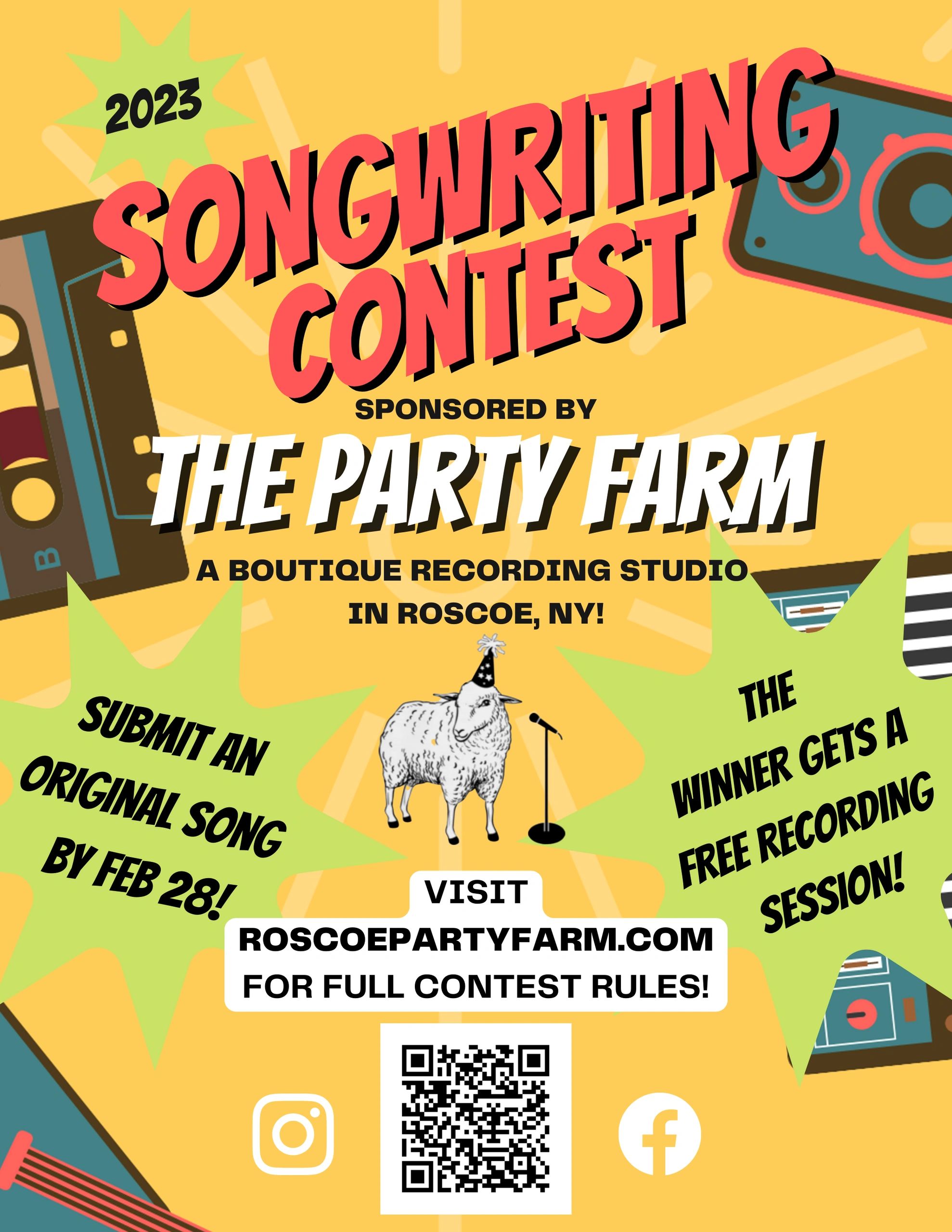 Enter The Party Farm's 2023 Songwriting Contest!
